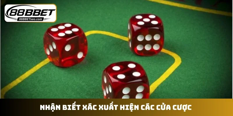 Nhận biết xác xuất hiện các cửa cược